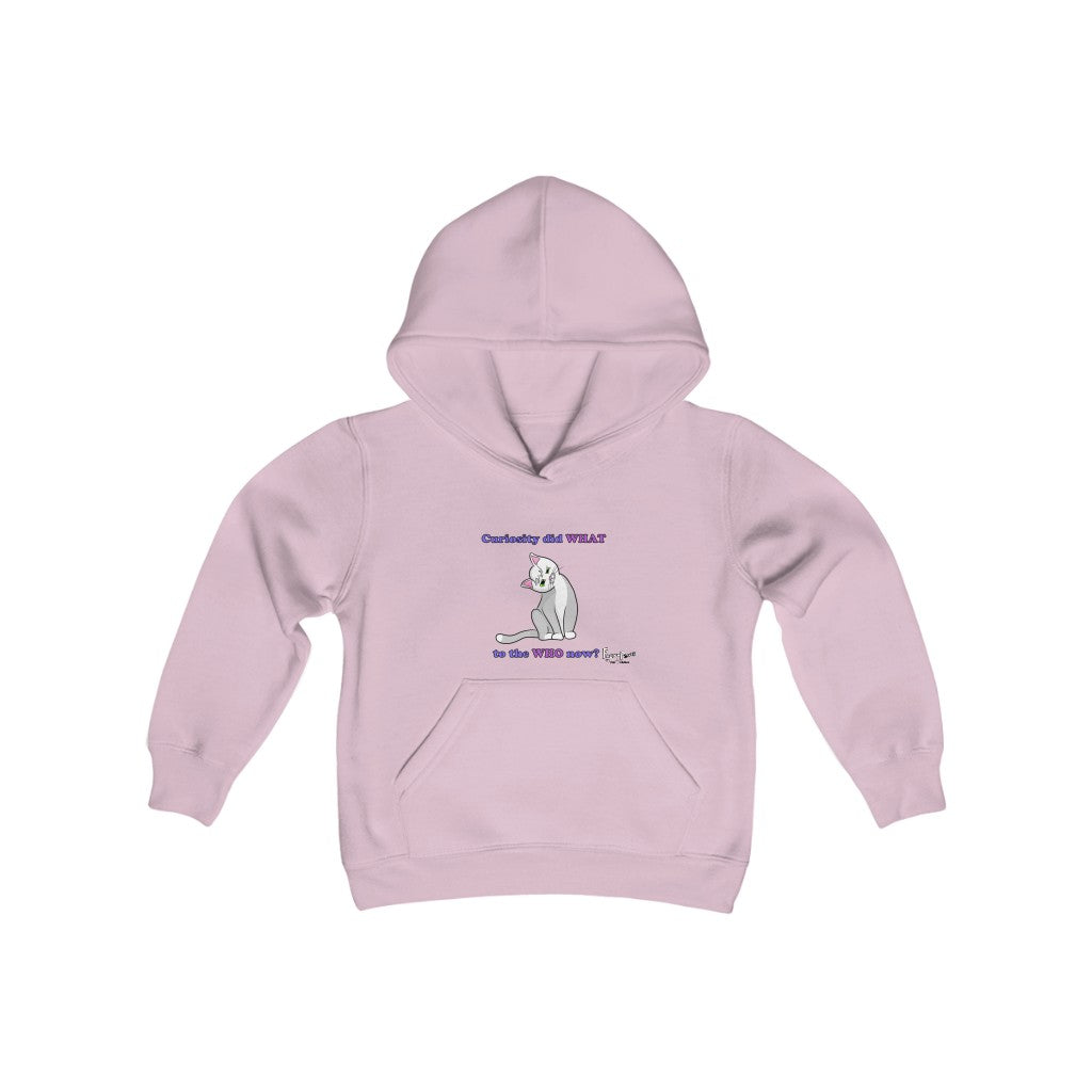 Curiosity Cat-Youth Heavy Blend Hooded Sweatshirt