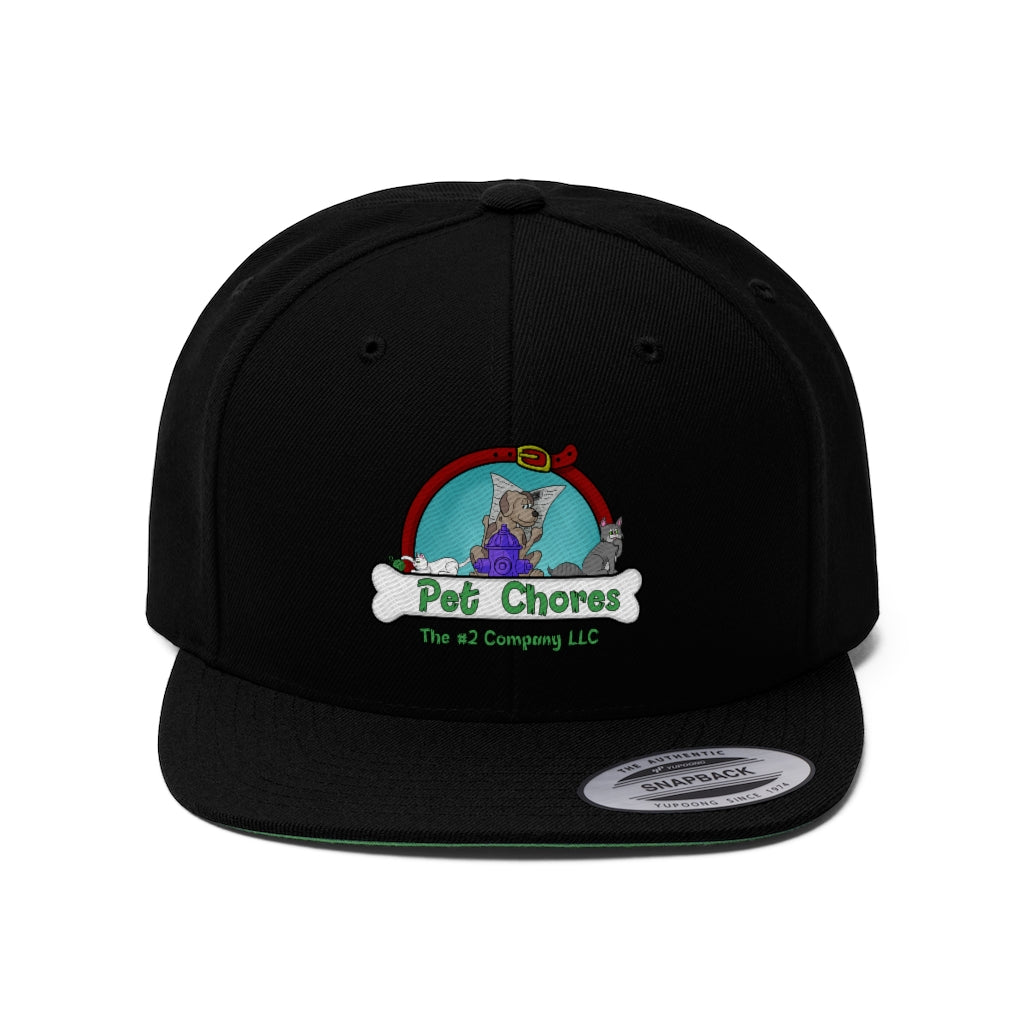 Pet Chores-Unisex Flat Bill Hat