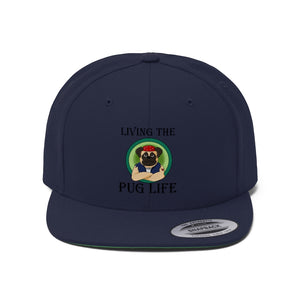 Pug Life-Unisex Flat Bill Hat