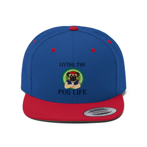 Pug Life-Unisex Flat Bill Hat