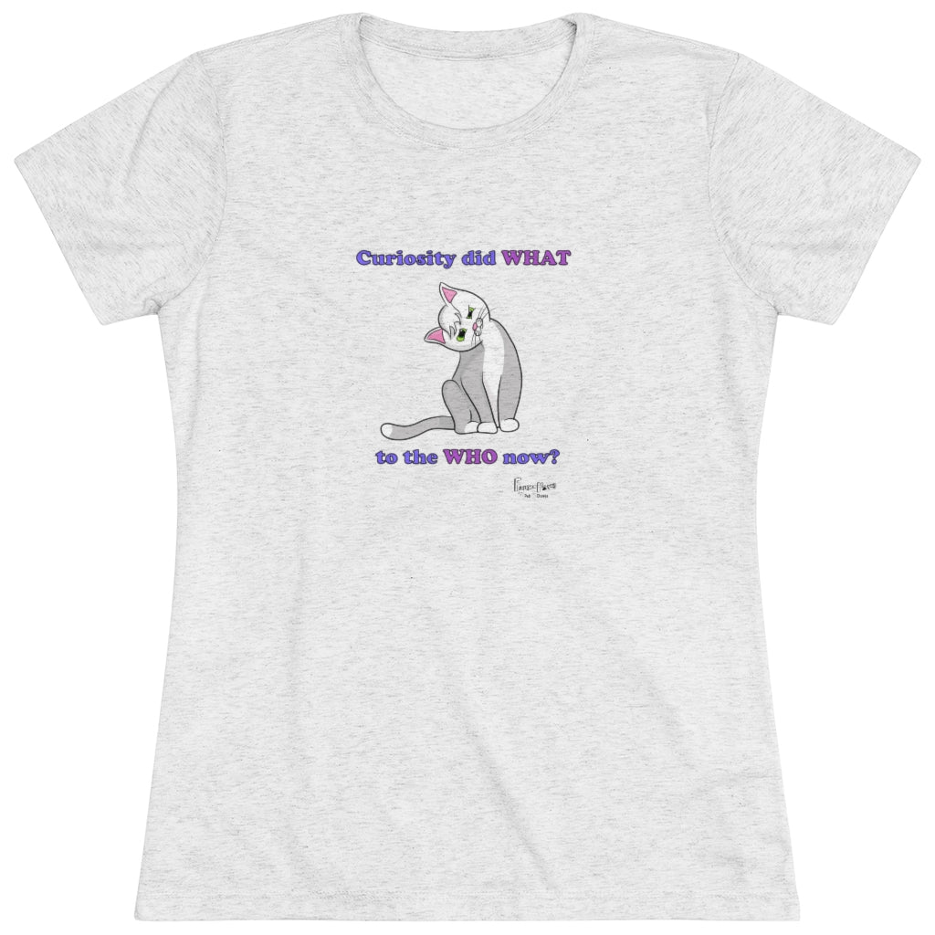 Curiosity Cat-Women's Triblend Tee