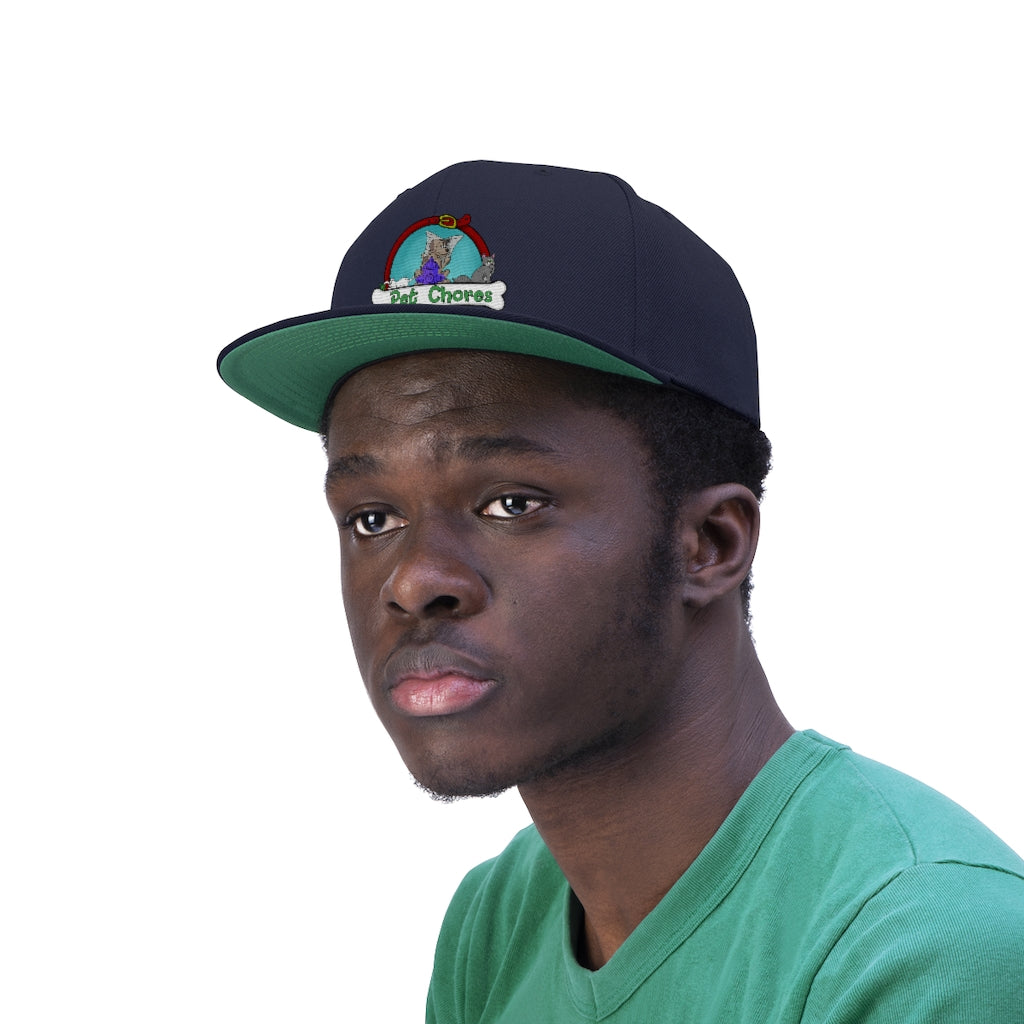 Pet Chores-Unisex Flat Bill Hat