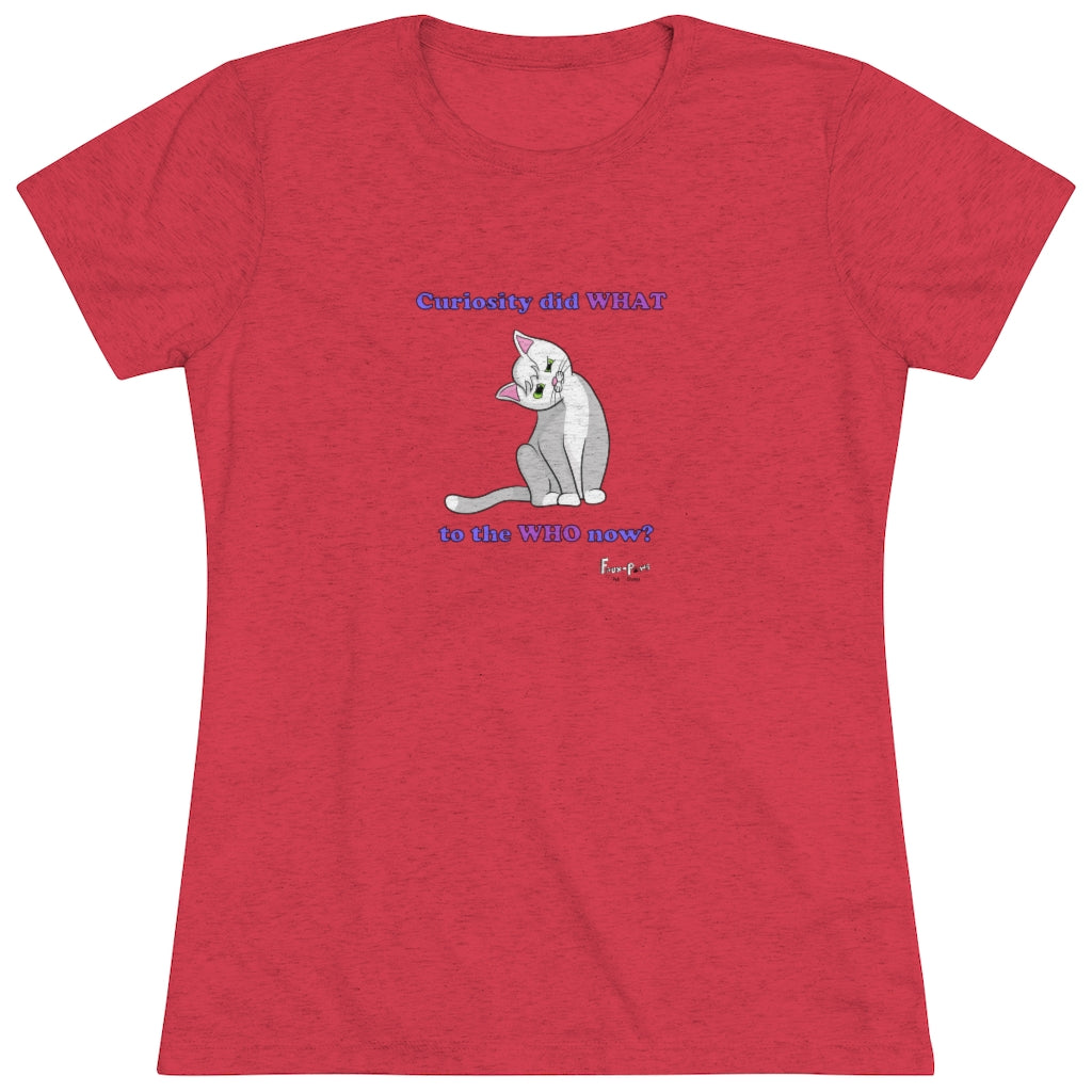 Curiosity Cat-Women's Triblend Tee