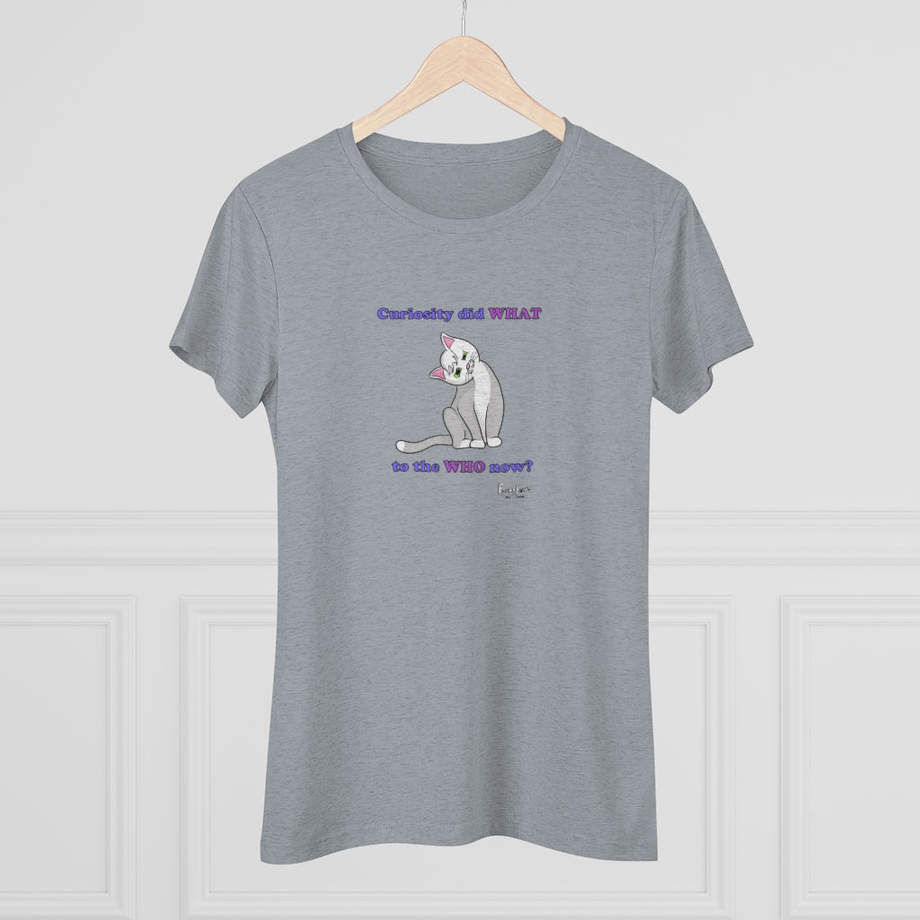 Curiosity Cat-Women's Triblend Tee