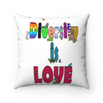 Load image into Gallery viewer, Diversity is love-Spun Polyester Square Pillow-Blue
