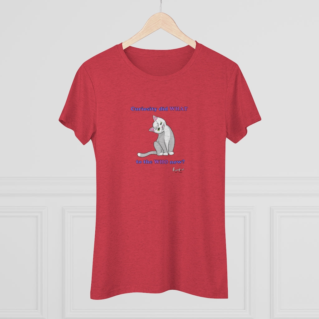 Curiosity Cat-Women's Triblend Tee