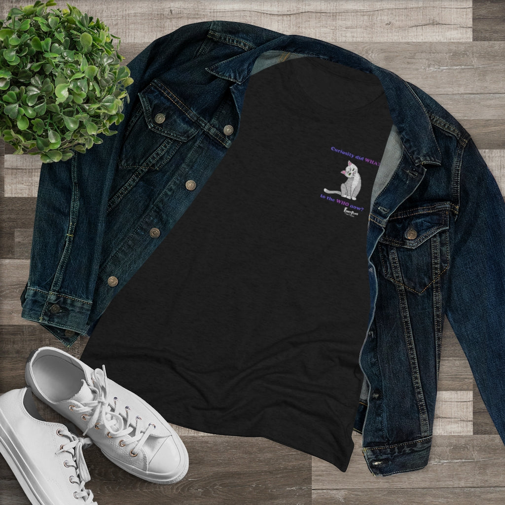 Curiosity Cat-Women's Triblend Tee