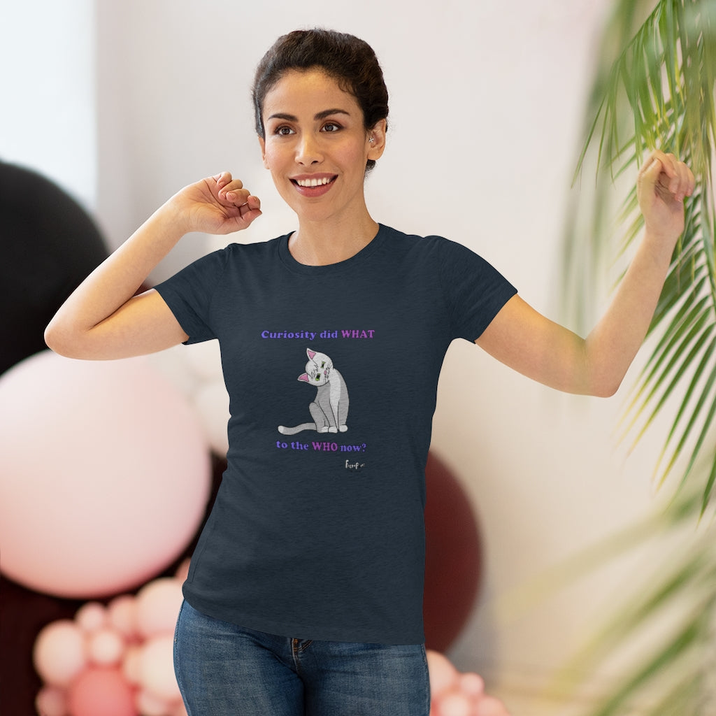 Curiosity Cat-Women's Triblend Tee