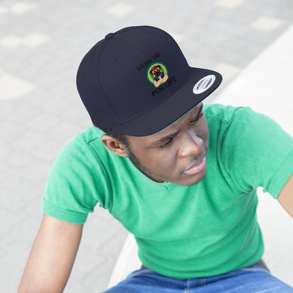 Pug Life-Unisex Flat Bill Hat