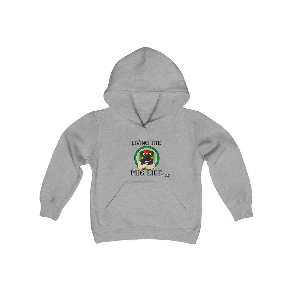 Pug Life-Youth Heavy Blend Hooded Sweatshirt