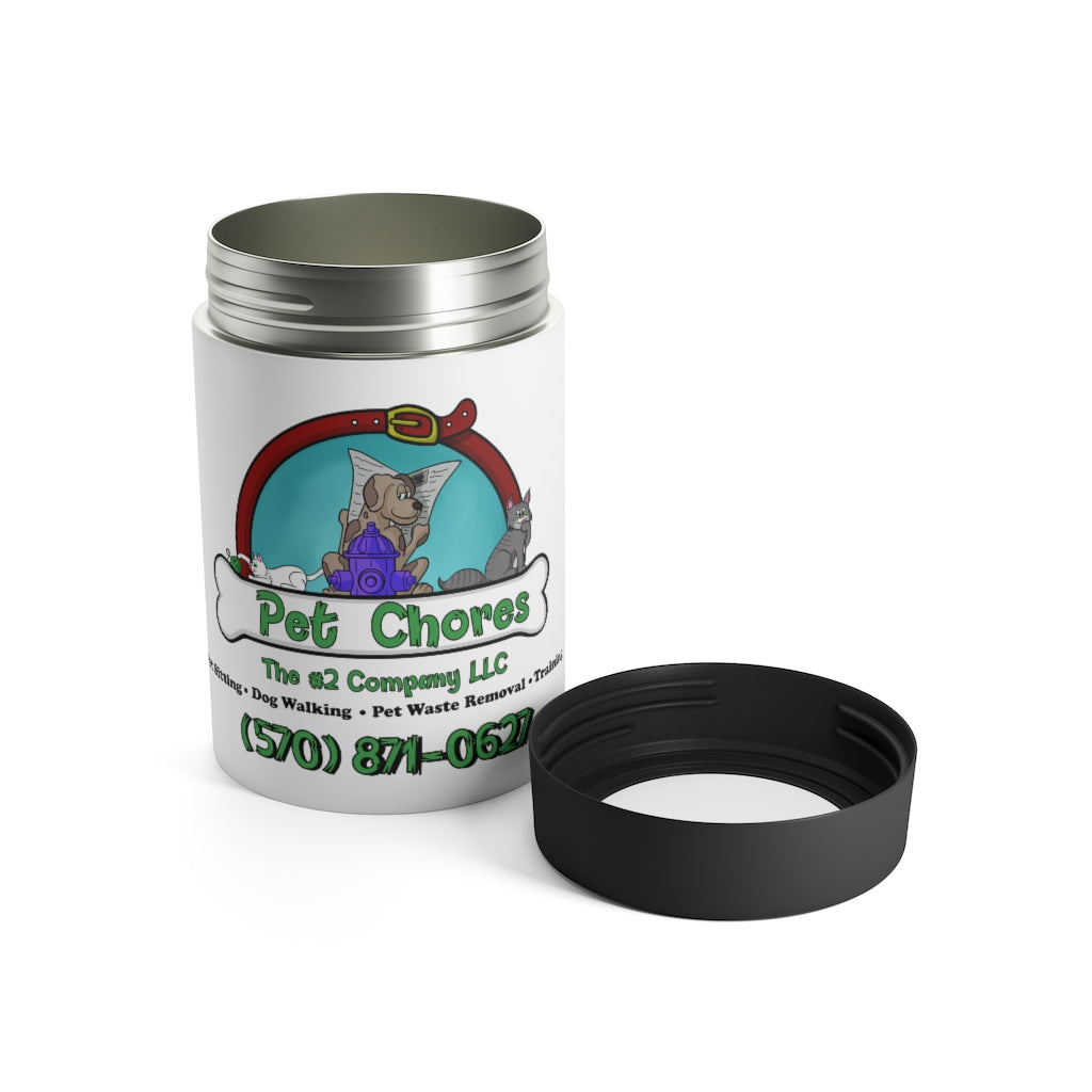 Pet Chores Logo-Stainless Steel Can Holder