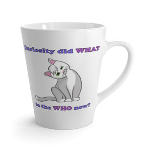 Curiosity Cat-12oz Ceramic Latte mug