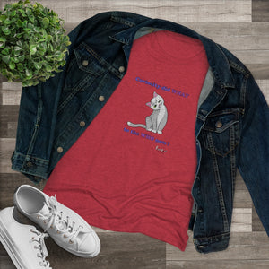Curiosity Cat-Women's Triblend Tee