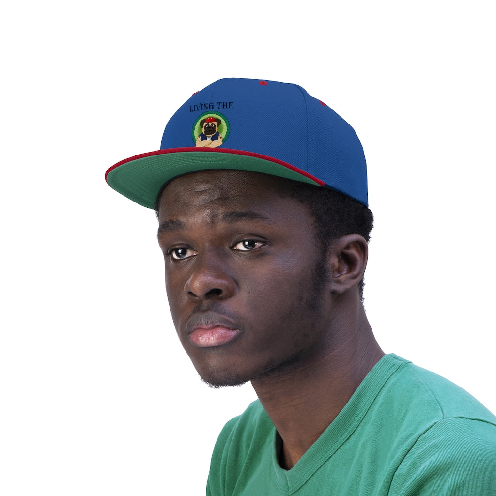Pug Life-Unisex Flat Bill Hat