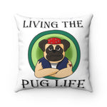 Load image into Gallery viewer, Pug Life-Spun Polyester Square Throw Pillow
