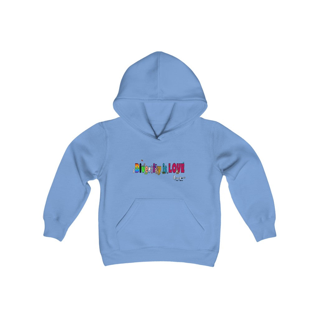 Diversity is love-Youth Heavy Blend Hooded Sweatshirt