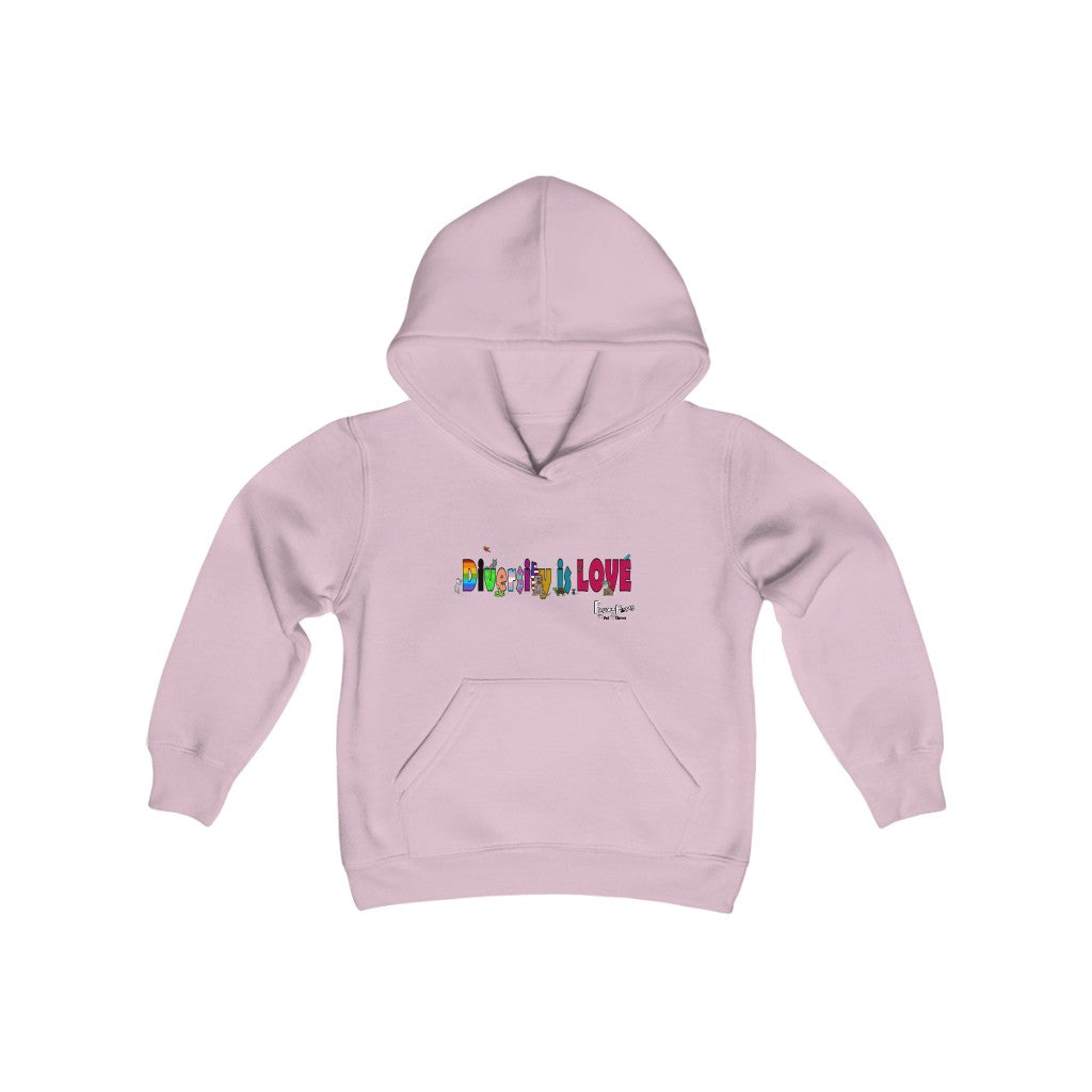 Diversity is love-Youth Heavy Blend Hooded Sweatshirt
