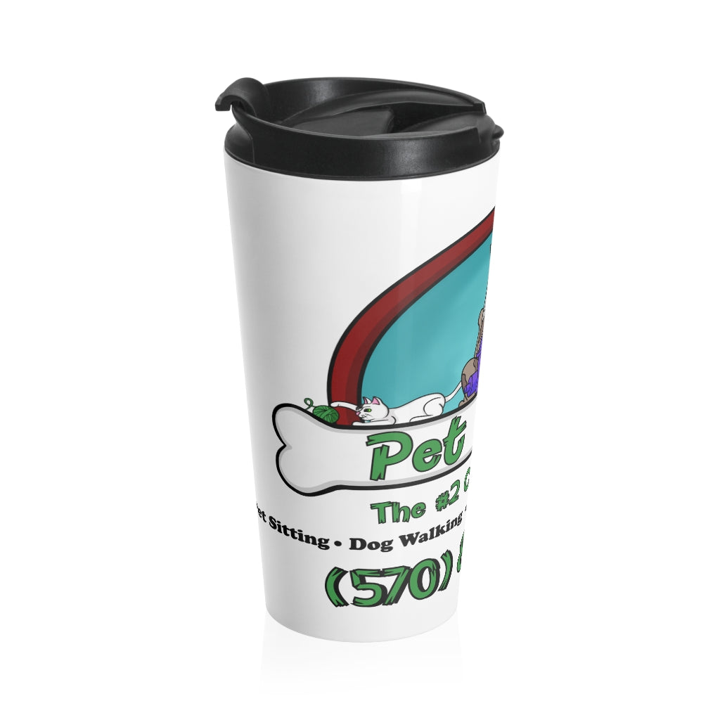Pet Chores Logo-Stainless Steel Travel Mug