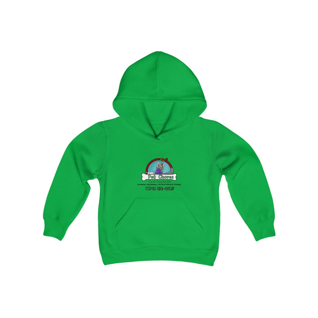 Pet Chores-Youth Heavy Blend Hooded Sweatshirt