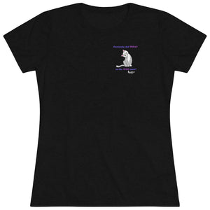 Curiosity Cat-Women's Triblend Tee