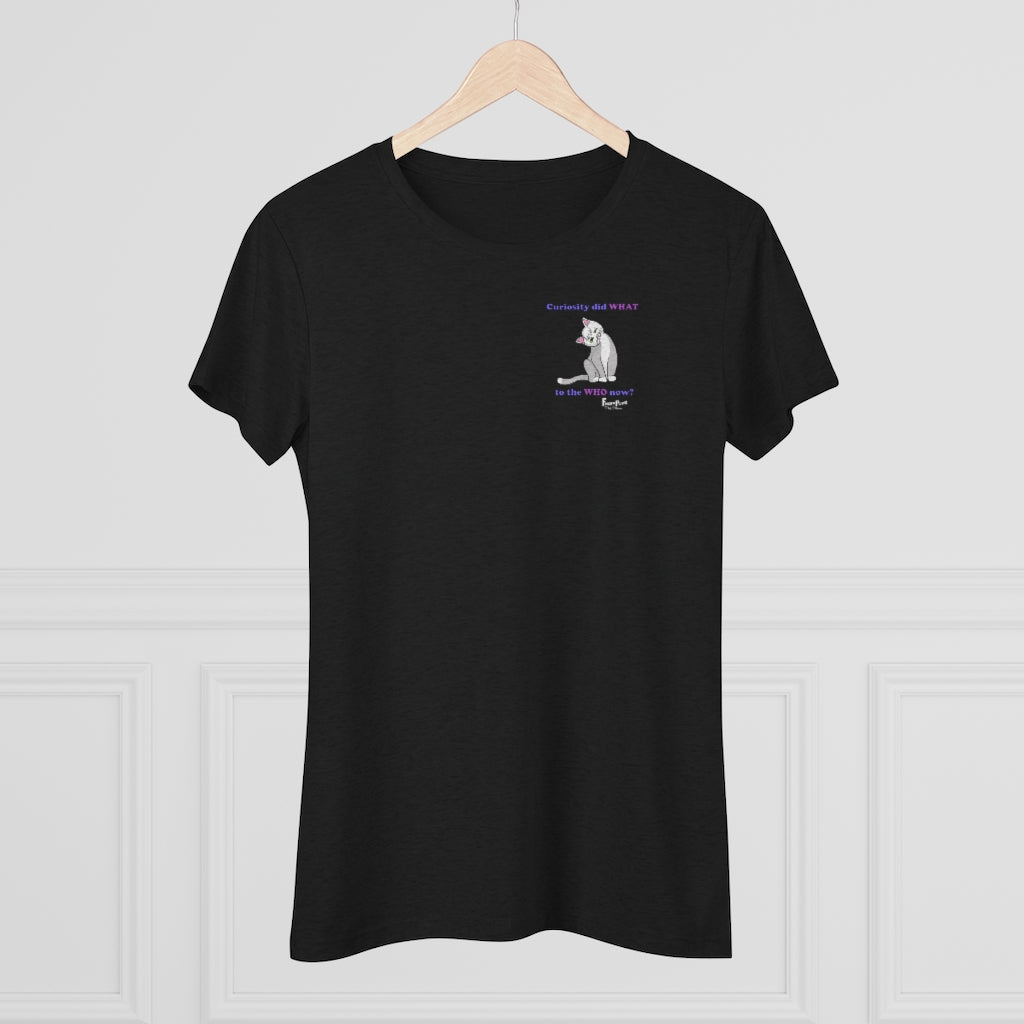 Curiosity Cat-Women's Triblend Tee