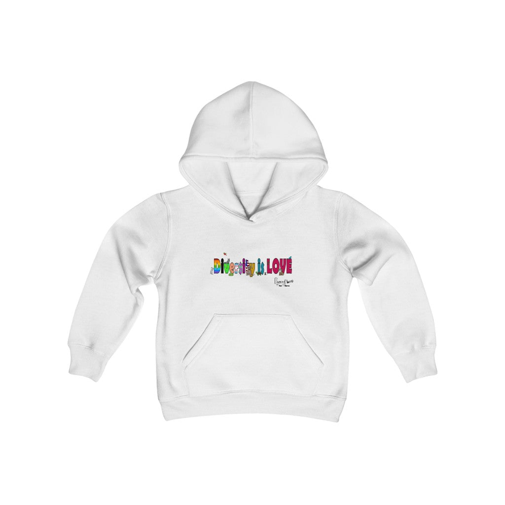Diversity is love-Youth Heavy Blend Hooded Sweatshirt