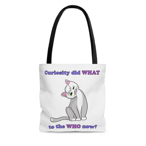 Curiosity Cat-AOP Tote Bag