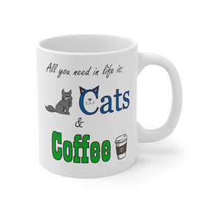 Cats & Coffee-11oz Ceramic Mug