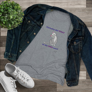 Curiosity Cat-Women's Triblend Tee