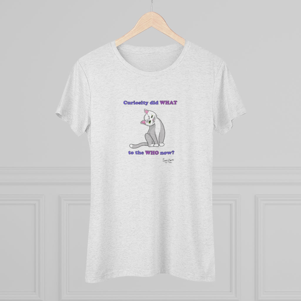Curiosity Cat-Women's Triblend Tee
